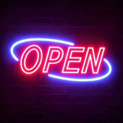 Open Neon Sign
