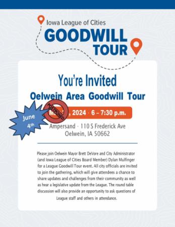 Oelwein Goodwill Tour Invite