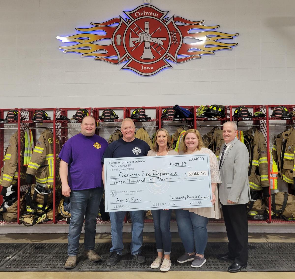 Fire Dept. donation